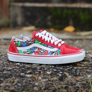 Vans Old Skool Super Mario Custom Sneakers NWT